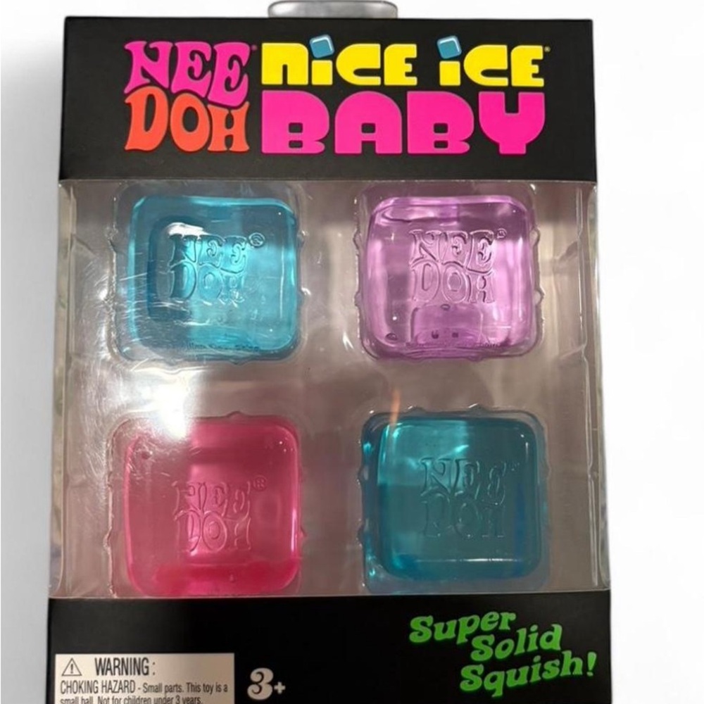 Nee Doh Nice Ice Baby Squishy Ice Cube Set - Pink, Purple, Blue